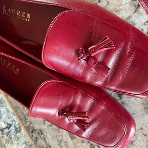 Red Ralph Lauren slip-ons